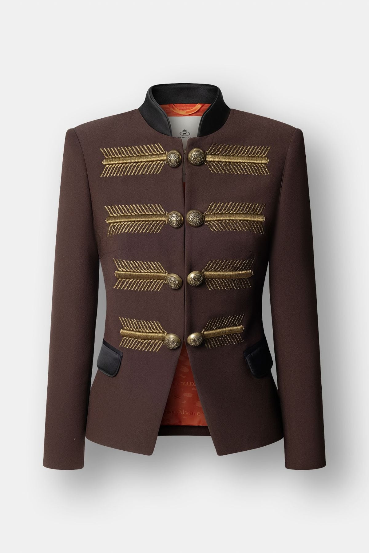 Blazer marrón con bordados dorados James Jacket - Edición Limitada