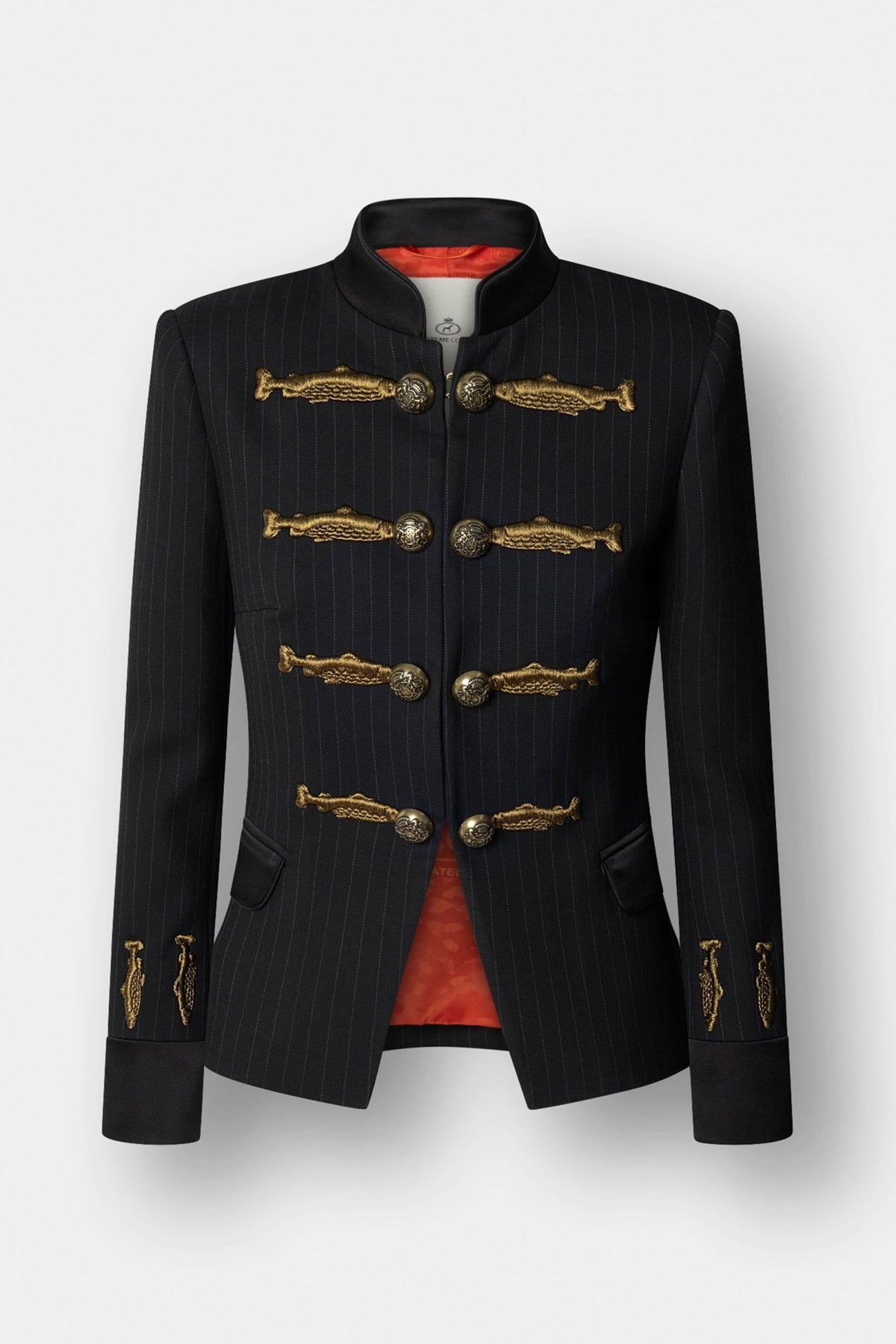 Blazer raya diplomática bordada Nuvola Diplomatic de The Extreme Collection con bordados dorados y botones exclusivos.