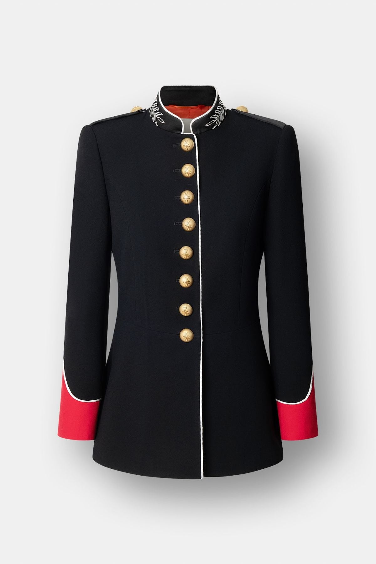 Blazer negra de estilo militar Dominique - Edición Limitada