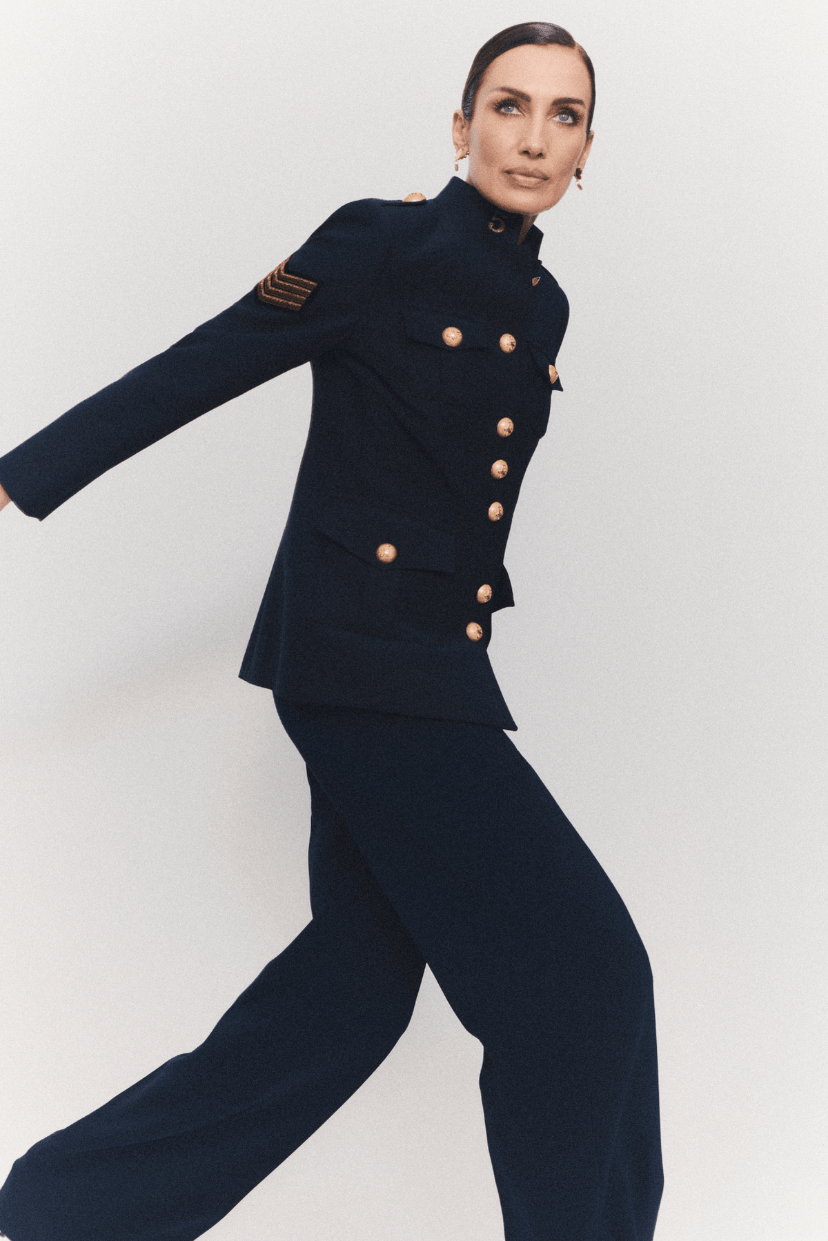 Chaqueta Militar Mujer Azul Marino Manhattan - Sastrería en Crepe - THE EXTREME COLLECTION